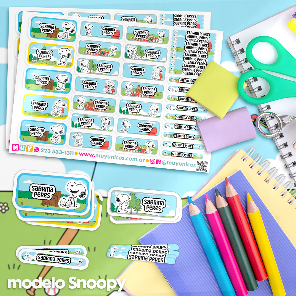 Snoopy - Etiquetas Personalizadas - Imagen 3