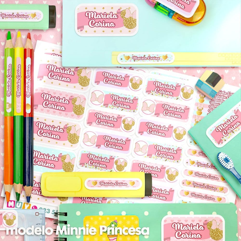 Etiquetas Escolares - Minnie Princesa