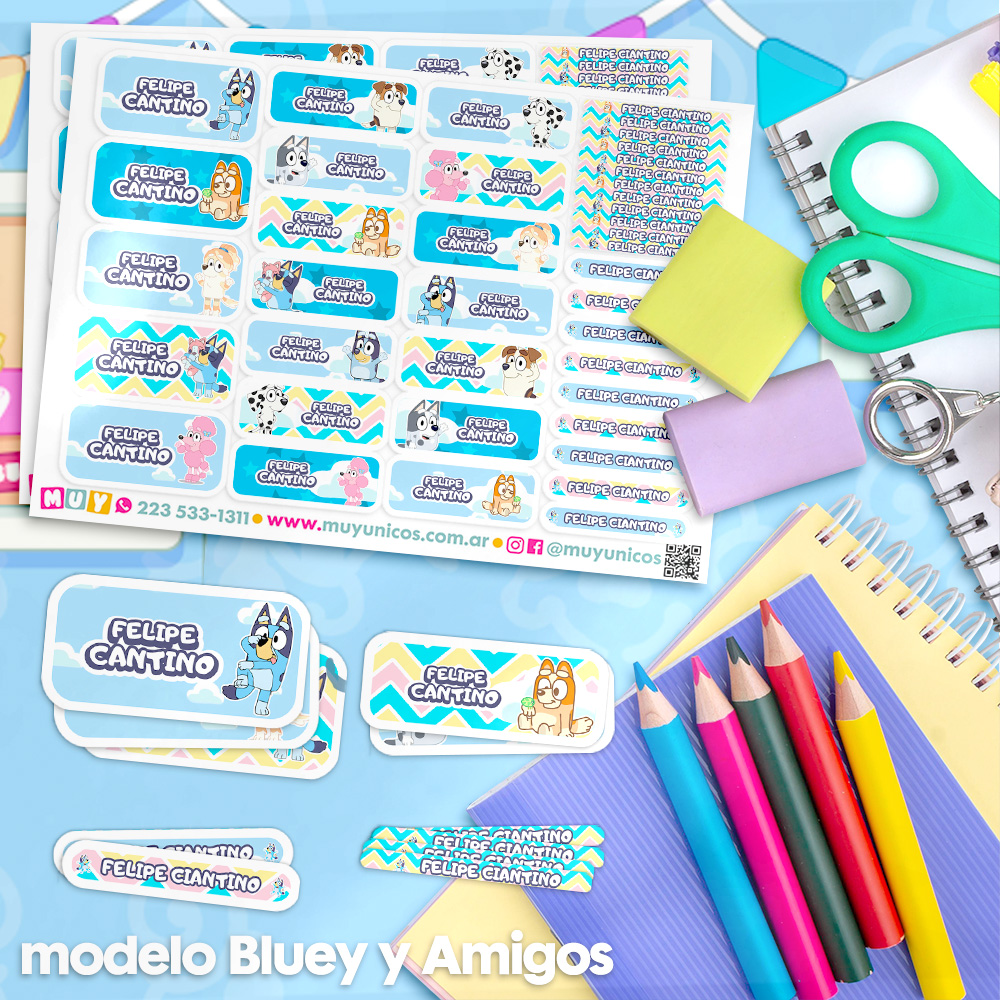 Bluey y Amigos - Etiquetas Personalizadas - Imagen 2