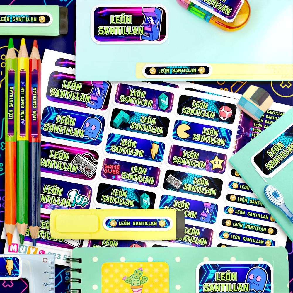 Retro Gamer - Etiquetas Personalizadas - Imagen 2